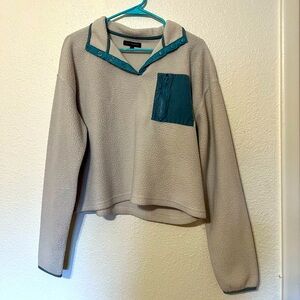 L.A. Hearts Vintage Pullover - L turquoise & white